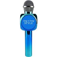 Karaoke Wireless Express Metallic Blue Karaoke Microphone & Bluetooth Speaker