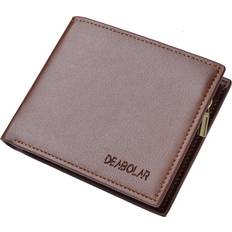 Wallets & Key Holders Veishet Short Mens Threefold Zipper Pu Wallet - Multicard