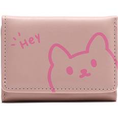 Wallets & Key Holders Dinamr Womens Puppy Print Cartoon Wallet - Pink