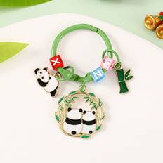 Wallets & Key Holders RYWOLT Elegant And Fun Panda Metal Keychain