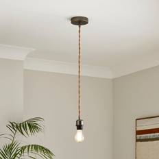 Dunelm Twisted Jute Flex Ceiling Light Silver Pendant Lamp 11cm