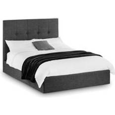 Marlborough Premium Slate Grey Fabric Lift Up Storage Bed Frame Double 4'6' 135 cm
