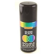 Hycote Gloss Black 150 ml Double Acrylic Spray Paint XDPB904