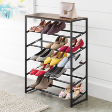 Multicolored Shoe Racks Whitmor 34.25 in. H 15-Pair Adjustable Shoe Rack