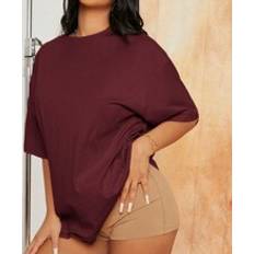Shein Women's Casual Crew Neck Loose Fit Solid Color All-Match Trendy T-Shirt