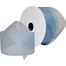 Blue Gift Wrap Ribbons Morex Morex Ribbon Sugar Sheer Organdy Ribbon, 1-1/2-Inch by 25-Yard, Blue Mist (95009/25-201)