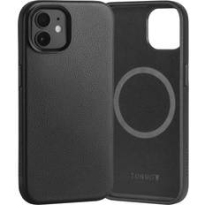 Iphone 12 pro magsafe Torro iPhone 12/12 Pro Slimline Leather Bumper Case (MagSafe Compatible) Black