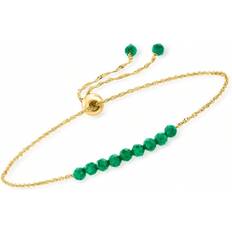 9k Bracelets RS Pure By RossSimons Emerald Bead Bolo Bracelet In kt Yellow Gold