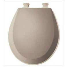 ComfortCreator 14.375 in.W Lift-Off Round Closed Front Toilet Seat Fawn Beige