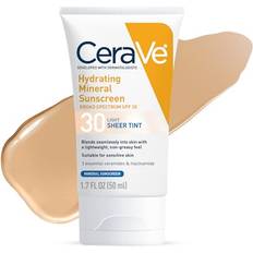 CeraVe Sunscreen & Self Tan on sale CeraVe Hydrating Mineral Sunscreen SPF 30 with Sheer Tint, 1.7 Fluid Ounce