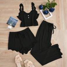 Shein Undertøj Shein Ladies' Plain And Simple Daily Pajama Set