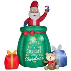 Christmas Party Decorations Gemmy Gemmy Giant Animated Airblown Inflatable Santa in a Gift Sack