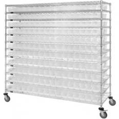 Glasses - Transparent Shelving Systems Betterbeds 12- Shelf Clear Wire Unit 176 Bins Shelving System