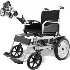 VEVOR Electric Wheelchair for Adults Seniors, 265 lbs Weight Capacity, 17.5in Width Lightweight Foldable Motorized Power Wheelchairs Black (265 lbs)