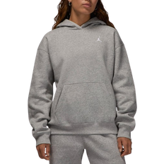 Jordan Jordan Brooklyn Fleece Women's Pullover Hoodie - Dark Grey Heather/White