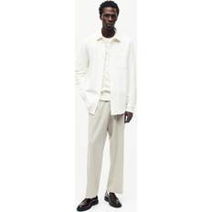 H&M White Shirts H&M Men White Regular Fit Textured shirt