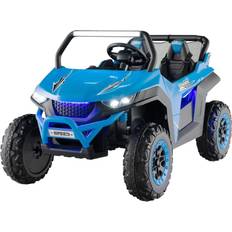 Costway 12V Battery Powered Electric Car 2-Seater Kids Ride on UTV-Blue