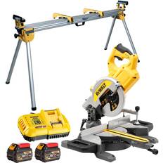 Dewalt dcs777n 54v brushless 216mm mitre saw 2 x 6.0ah battery charger & stand
