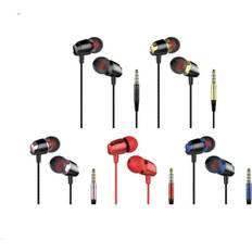 Cofi 1453 Stereo Kopfhörer In-Ear Headset 3,5 mm AUX Anschluss Blau