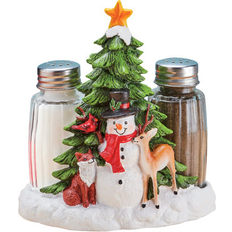 Orange Spice Mills Snowman And Friends And Set 5.25 H x 4.81 W in Blue/Brown/Gray/Green/Indigo/Orange/Pink/Red/Yellow Salt Mill, Pepper Mill