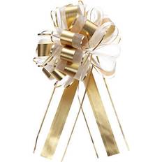 Gold Gift Wrap Ribbons Uxcell 10pcs 11" large pull bow metallic gift wrapping bows ribbon golden