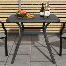 Costway 4 Seater Garden Dining Table Grey