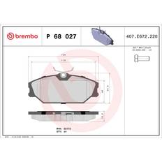 Bromsfriktion Brembo Bromsbeläggssats P 68 027