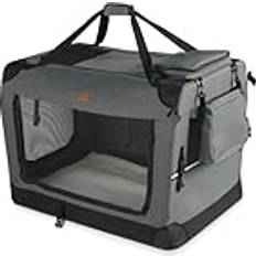 Vounot Portable Foldable Pet Carrier Bag L Grey