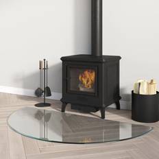 Floor Protectors vidaXL Fireplace Glass Plate Half Round 1000x500 mm