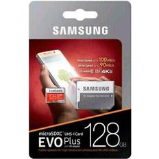 SAMSUNG Evo Plus 128 GB Micro SDXC SD-adapter, upp till 130 MB/s, utökad lagring för Android-spel, surfplattor, smartphones, minneskort, MB-MC128KA/AM, 2021