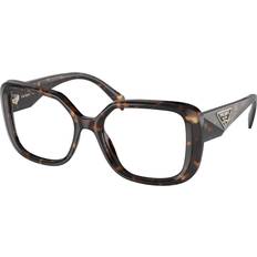 Prada Glasses Prada Brown Pr 10zv Square-frame Tortoiseshell Acetate BROWN