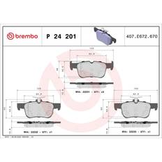 Kitkajarrutukset Brembo P 24 201 Jarrupalasarja