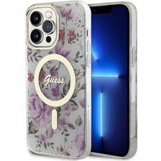 Guess Etui GUHMP14LHCFWST Apple iPhone 14 Pro transparent hardcase Flower MagSafe