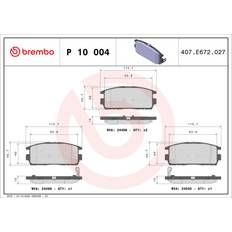 Friksjonsbremser Brembo Bremsebelegg Prime Line P 10 004