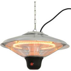 Northio Takvärmare 1500W LED Fjärrkontroll Silver