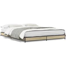 vidaXL Bed Frame Bed Black 180x200 cm Super King