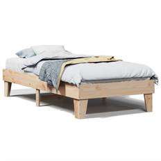 Senge & Madrasser vidaXL Bed Frame Without Mattress Bed 75x190 cm Small Single Solid Wood Pine