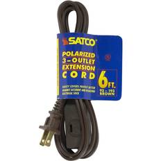 Brown Extension Cords Satco 5140239 1.83m