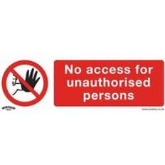 Sealey Prohibition Safety Sign - No Access Rigid Plastic Pack of 10