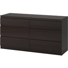 Kommoden IKEA Kullen Black/Brown Kommode 140x72cm
