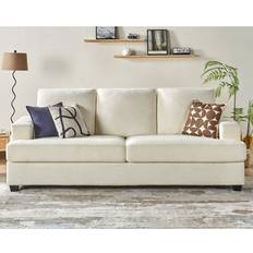 Wade Logan Boileau Off White Sofa 97" 3 Seater