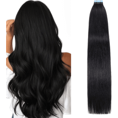 Black Tape Extensions Shein Tape In Hair Extensions Human Hair Nature Black Inch Seamless Double Sided