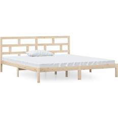 Sängar & Madrasser vidaXL 3101198 Bed Frame Without Mattress Solid Wood 140x190 cm - Brown