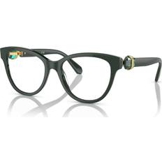 Swarovski Green Sk2004 Round-frame Gem-embellished Acetate 5.2cm GREEN