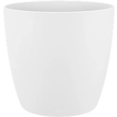 Elho Brussels 18cm Round Plastic Indoor Plant Pot - White