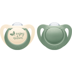 Nuk Nature Napp Silikon Green 2-pack 0-6 mån