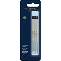 Waterman Ballpoint Pen Refills 3 Count Medium Point Black Ink