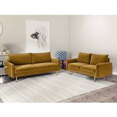 Velvet 2 Piece Loveseat And Living Room Set 70.1 In. L x 70.1 W x 34.4 In. H Sofa