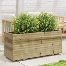 Træ Krukker vidaXL Plantekasse 110x40x49.5 cm Imprægneret Fyrretræ Krukke