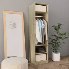 Panneau de particules Rangement Vêtements vidaXL Garde-Robe Chêne Sonoma 50 x 50 x 200 cm Armoire